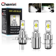 CHEMINI 1PC Motorcycle H4 LED Headlight Bulb/H6 P15D BA20D Hi Lo Beam/3570 Chips AC/DC 12V Scooter L