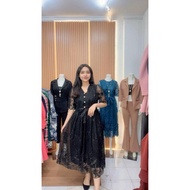 5935 Busui dress with tile embroidery and lining