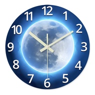 Glows in the Dark Daylight Savings Luminous Analog Wall Clock 12 Inches Silent Non-Ticking Battery P