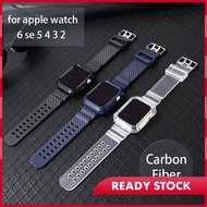[/FAST SHIP] Carbon Fiber Watch Band Case Wrist Strap For Apple Watch Series 6/5/4/3/2/1/SE IVY`
