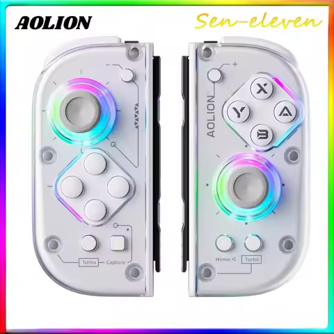 AOLION J20 Knight Design Detachable Joy Controller L/R for NS Switch & PC, Wireless RGB Gaming Gamep