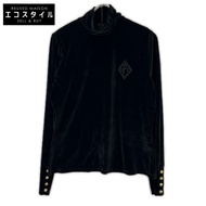 Polo Ralph Lauren黑色絲絨高領毛衣，L碼 [二手]