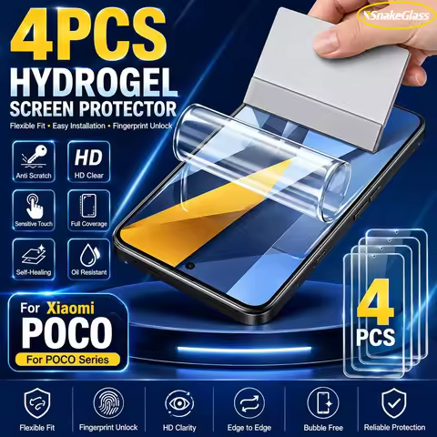 4PCS Hydrogel Film For Xiaomi POCO F8 Ultra M8 Pro F7 X6 X5 X4 X3 M5 M6 F4 F5 F6 C65 C75 M7 X7 X8 Pr