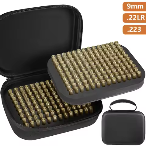 Ammo Pouch Portable Case for Cartridges 9mm .22LR .223/5.56mm Ammunition Storage Box Large Capacity 