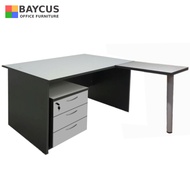 1.5mL-shaped Office Table with 3 Drawers Mobile Pedestal | Computer Table | Office Desk | Office Table Offer Package 3