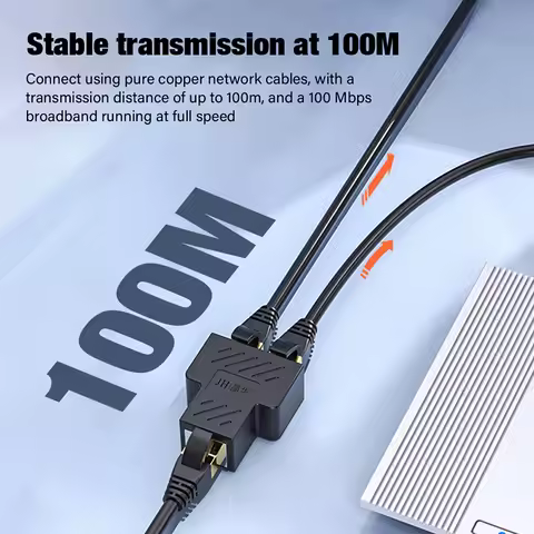 RJ45 Connector Cat 7/6/5e Ethernet Adapter 8P8C Network Extender Extension Cable Coupler Female to F