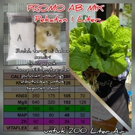 Nutrisi Pupuk AB MIX Hydroponik Sayuran Daun 1 liter