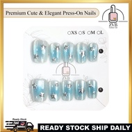 Press-On Nails | Premium Cute & Elegant  | 24pcs | Ready Stock | Natural Fit | ZV Beauty