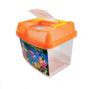 TERARIUM MINI KEBUTUHAN IKAN AQUARIUM PLASTIK UNIK LUCU UNTUK IKAN CUPANG KURA KURA - WARNA BIRU PINK HIJAU