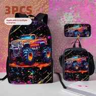 beg sekolah budak lelaki Gamepad Backpack Three-Piece Set Primary School Students Schoolbag School S