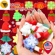 MK2 5Pcs Christmas Squeeze Toys Set - Mochi Squishy Antistress Doll - Soft, Rubber, Durable - TPR St