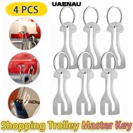 UAENAU Trolley Master Key Token, Coin Holder Metal Shopping Cart Token, Portable Reusable Detachable