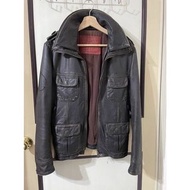 superdry  bard leather 皮衣咖啡刷舊s 極度乾燥 貝克漢同款