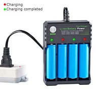 18650 Battery Charger Black 1 2 4 Slots AC 110V 220V Dual For 18650 Charging 3.7V Rechargeable Lithium Battery 4 Ports Charger