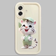 Case For Samsung A07 M07 F07 F70E 5G M17E 5G Cute Tiger Phone Three-Color Silicone Soft Shell Full-F