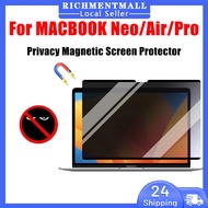 【🔥SG🔥】Paper like Screen For Macbook Neo/Air/Pro Screen Protector Privacy Magnetic Matte Screen Prote