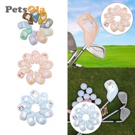 [PETSOLA] 9x Golf Iron Covers Set Golf Club Headcovers Gift Protector for Club Shaft