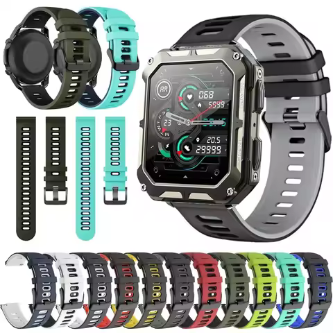 Sport Strap For C20 Pro Swim Silicone Soft Watchband 20mm 22mm Belt Replacement Bracelet Watchband F