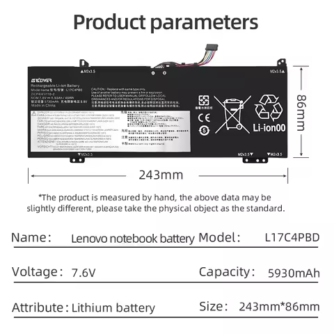 SKOWER Laptop Battery for Lenovo Xiaoxin Air 14ARR 15IKBR Ideapad 530s-14IKB 530s-15 Flex 6-14IKB L1