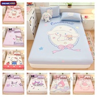 [NEW CADAR]1 PC 100% Cotton Cartoon Big Cinnamoroll Gog Print Fitted Sheet For Boys Single Queen King Size Bed Mattress Cover JORC