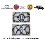 16 Inch Trispoke Carbon Wheelset