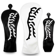 cover ไม้กอล์ฟ Tiger Golf Head Cover Fit Driver Fairway Wood Hybrid Club Head Protective Cover 1 /3 