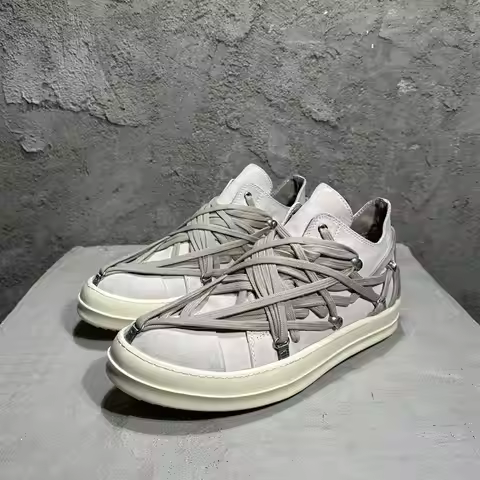 Handmade Crazy Lace Rric Men High Street Rock Trainer Sneakers Boots