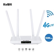 KuWFi 4G LTE Router CAT4 150Mbps Wifi Router 3G / 4G Unlocked Modem FDD/TDD SIM  Support 32 ers with RJ45 WAN/LAN Port