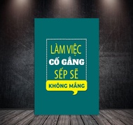 Tranh treo tường - Tranh Laminate tráng gương Động Lực Slogan - Treo Văn phòng Công ty 03