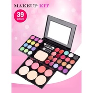 ADS 39 Colours Makeup Kit Eyeshadow Blusher Lipstick ADS Kit Mekap 39 Warna
