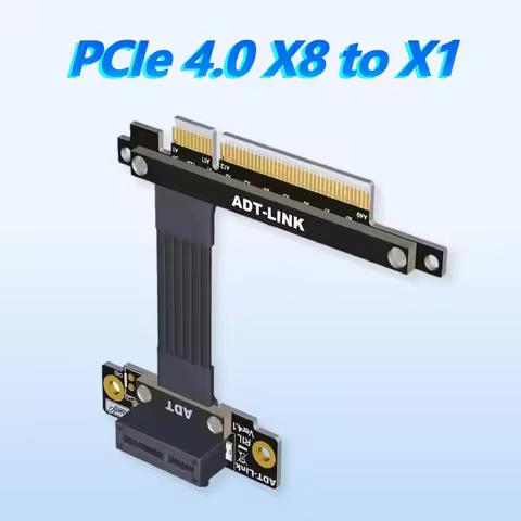 ADT-Link Male to Female PCIe 4.0 X8 to X1 Graphics Card Extension Cable 16Gbps Adapter rtx5080 egpu 