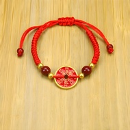 Ready Stock Mountain Ghost Spend Money Hand Red String Alloy Electroplating Dripping Oil Craft Adjus