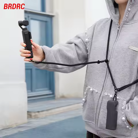 BRDRC Camera Strap 85cm Adjustable Lanyards for DJI Pocket 4/Insta360 X4/Nikon/Sony DSLR With 1/4 Sc