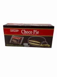 EURO CHOCO PIE Chocolate Pie Chocolate 17g,ยูโร่ ซ็อกโกพาย ซ็อกโกแลต 1กล่อง/จำนวน 12 ชิ้น ราคาพิเศษ 