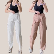 EWF | AYSHA KoreanCargo pants Korean Fashion Suit Taslan Casual High Quality Fabric w/ Side pocket