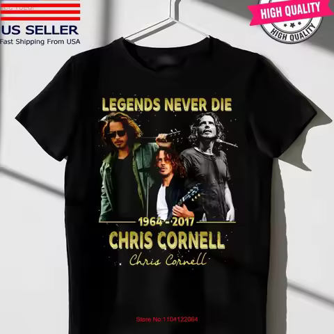 Chris Cornell Anniversary Thank You T Shirt Classic Black S 5XL 1J0243 vintage Washed graphic Stylis