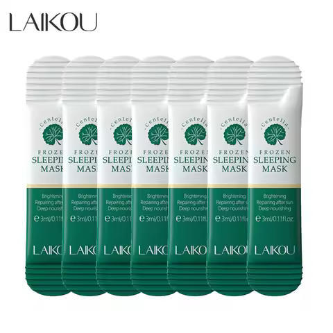 7pcs LAIKOU Centella Jelly Sleeping Face Mask Smoothing Night Facial Pack Dark Circle Moisturize Mas