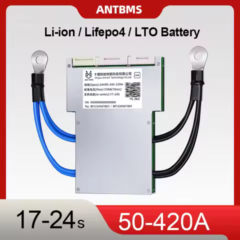 ANT BMS 17-24S 48V 60V 72V 50A 100A 130A 400A Lifepo4 Li-ion 18S 19S 20S 21S 22S 23S Smart BMS for i
