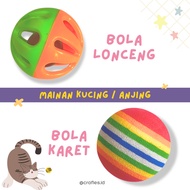 RATTLE BALL TOY - RUBBER BALL TOY FOR CATS AND DOGS