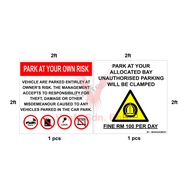 Clamping Signage Board (Wall) Clamping Signage with stand
