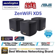 ASUS ZenWiFi XD5 Black 3 Pack Whole-Home Dual-Band Mesh WiFi 6 System - 3 Year Local Asus Warranty