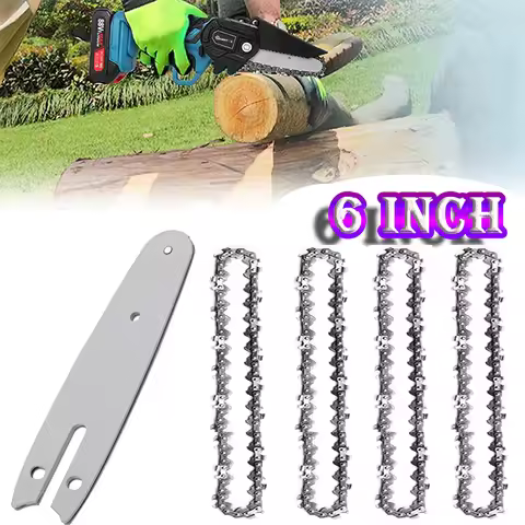 6" Electric Chainsaw Saw Chain Guide Blade 1/4" Pitch .043" Gauge 37DL DRIVE LINKS Semi Chisel Woodw