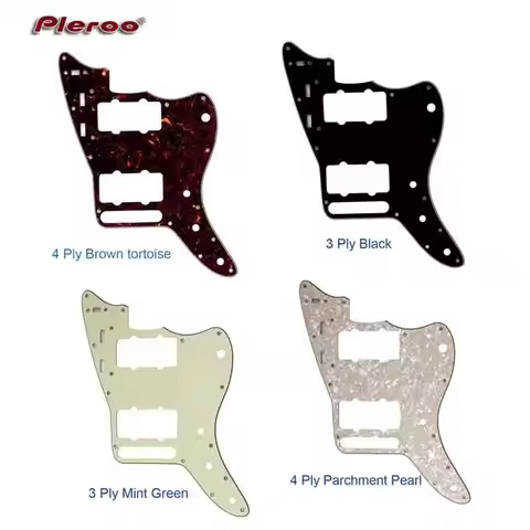 Pleroo Guitar Accessories Pickguards With 13 Screws Suit For Mexico Fender Jazzmaster Guitar Scratch