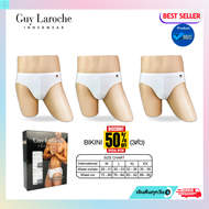 Guy Laroche กางเกงในชาย 3 Piece Pack Cotton ทรง Bikini (JUS3650R4WH)  กางเกงในผู้ชาย ชุดชั้นในชาย กางเกงในผช xl  กางเกงในผช xxl