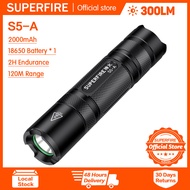 SUPERFIRE S5-A EDC flashlight rechargeable aluminium alloy water and drop proof portable small multi