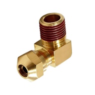 DOT C36000 Brass Compression 90° Male Elbow,Heavy-Duty Leak-Free Fitting for Air Brake, Fuel, Water,