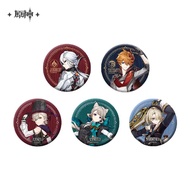 Official Mihoyo Genshin Impact Fatui Themed Series Character Badge Pin - Childe / Arlecchino