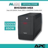APC BVG1200I-MSX EASY UPS 1200VA / 650W, TOWER, 230V, 4 UNIVERSAL OUTLETS, AVR, UPS *UNINTERRUPTIBLE