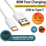 Realme Cable 80W 65W Usb Type C Super Dart Vooc Charger Wire for Oppo Find X5 Pro Neo Reno 6 7 65w S