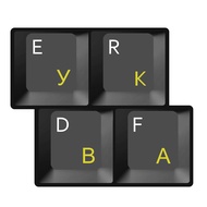 HQRP 2-Pack Cyrillic Alphabet Ukrainian Russian Laminated Transparent Keyboard Stickers for All PC &